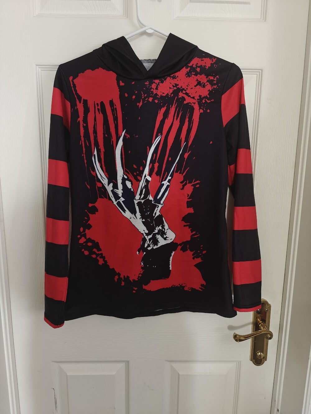 Nightmare On Elm Street Freddy Krueger Striped Hoodie